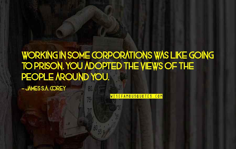 Funny Mmlp2 Quotes By James S.A. Corey: Working in some corporations was like going to