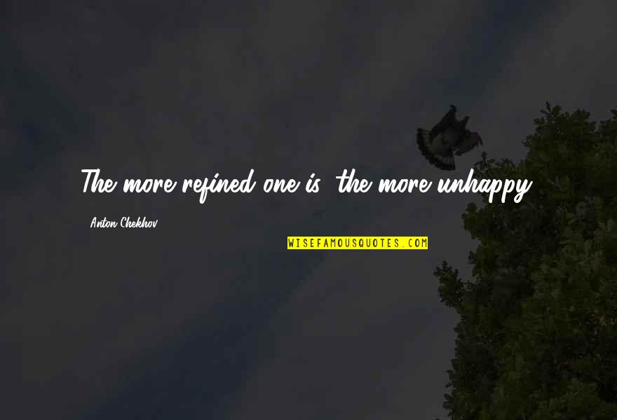 Funny Moh Quotes By Anton Chekhov: The more refined one is, the more unhappy.