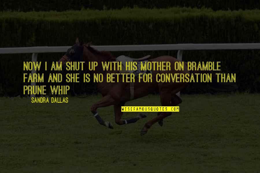 Funny Mother Quotes By Sandra Dallas: Now I am shut up with his mother