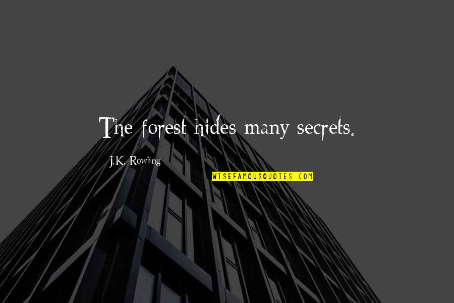 Funny Nba Basketball Quotes By J.K. Rowling: The forest hides many secrets.