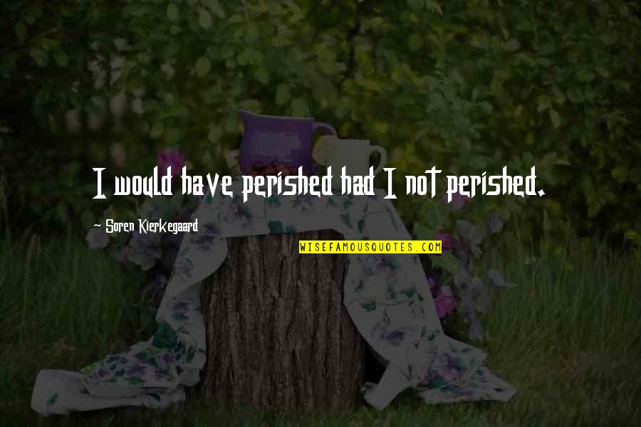 Funny Nemesis Quotes By Soren Kierkegaard: I would have perished had I not perished. Funny Nemesis Quotes By Soren Kierkegaard: I would have perished had I not perished.