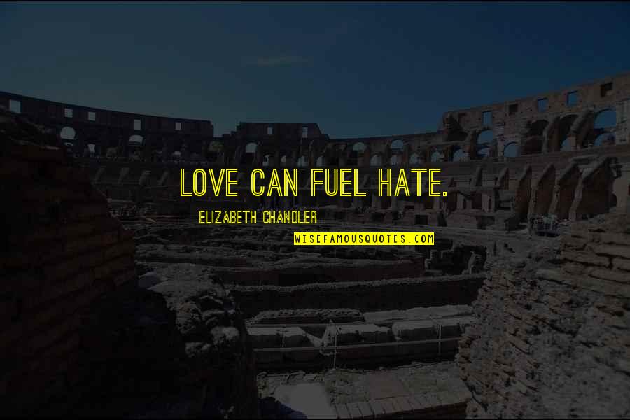 Funny New Hairstyle Quotes By Elizabeth Chandler: Love can fuel hate.