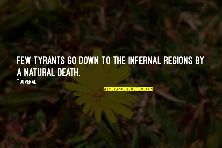 Funny Nfl Quotes By Juvenal: Few tyrants go down to the infernal regions