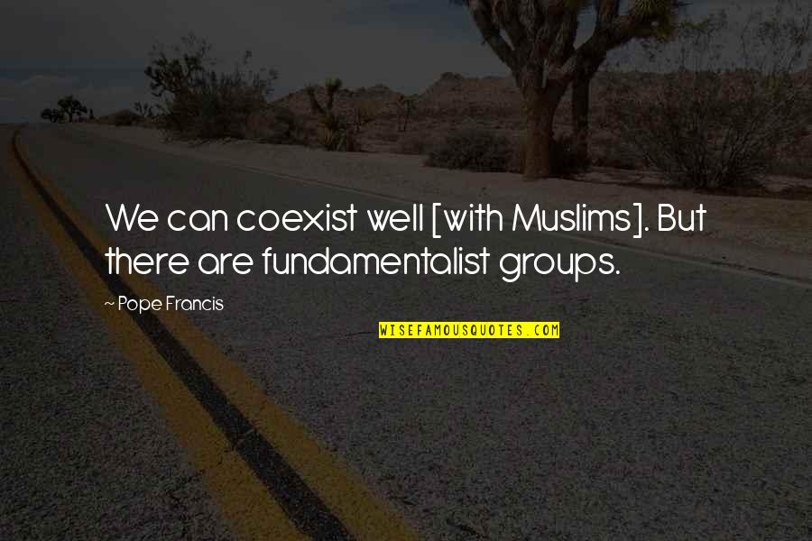 Funny No Parking Quotes By Pope Francis: We can coexist well [with Muslims]. But there