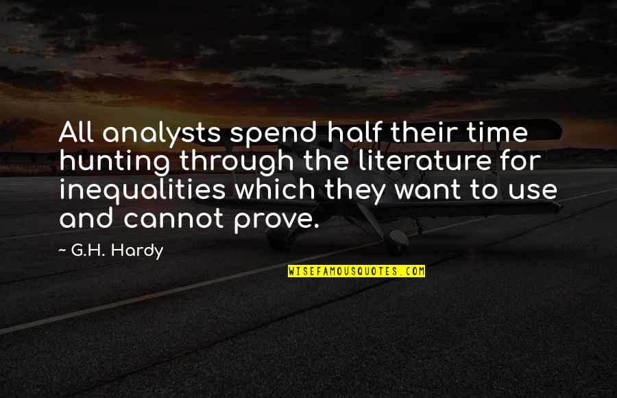 Funny Noir Quotes By G.H. Hardy: All analysts spend half their time hunting through