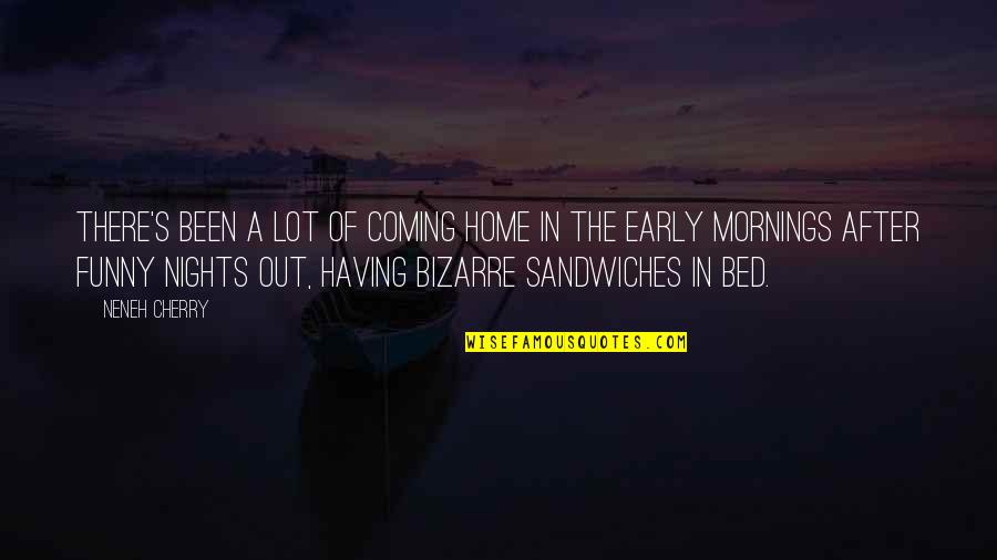 Funny Off To Bed Quotes By Neneh Cherry: There's been a lot of coming home in