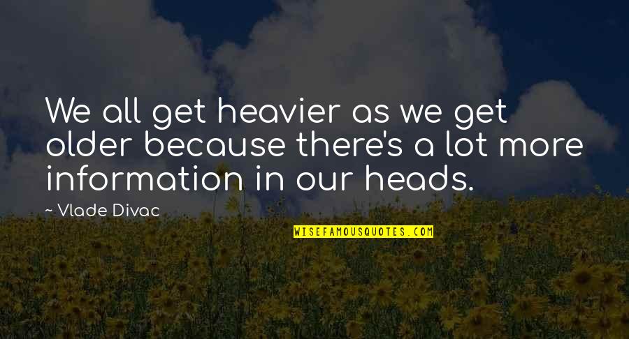 Funny Older Quotes By Vlade Divac: We all get heavier as we get older Funny Older Quotes By Vlade Divac: We all get heavier as we get older