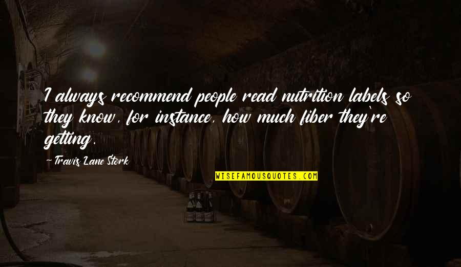 Funny Osteopathic Quotes By Travis Lane Stork: I always recommend people read nutrition labels so Funny Osteopathic Quotes By Travis Lane Stork: I always recommend people read nutrition labels so