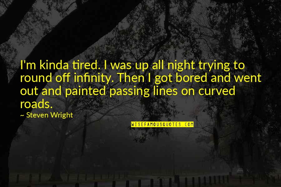 Funny Over Tired Quotes By Steven Wright: I'm kinda tired. I was up all night