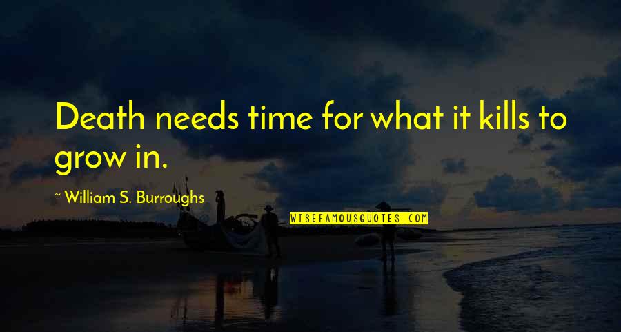 Funny Palliative Care Quotes By William S. Burroughs: Death needs time for what it kills to