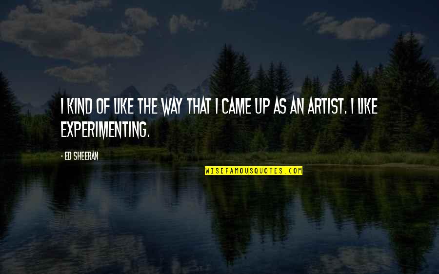 Funny Pathological Liars Quotes By Ed Sheeran: I kind of like the way that I