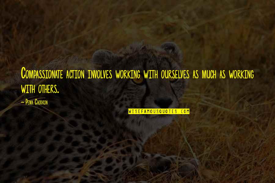 Funny Patsy Stone Quotes By Pema Chodron: Compassionate action involves working with ourselves as much