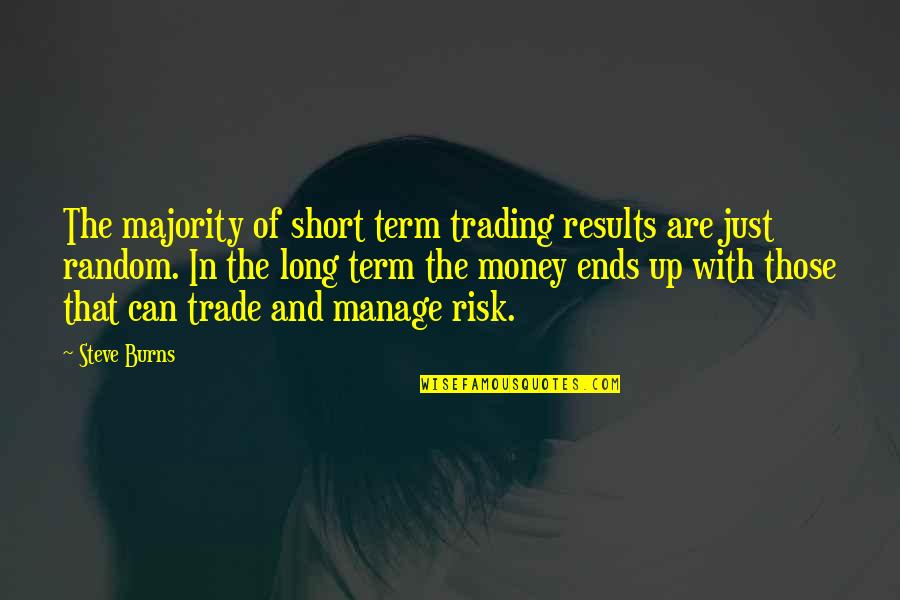 Funny Peanut Butter Quotes By Steve Burns: The majority of short term trading results are