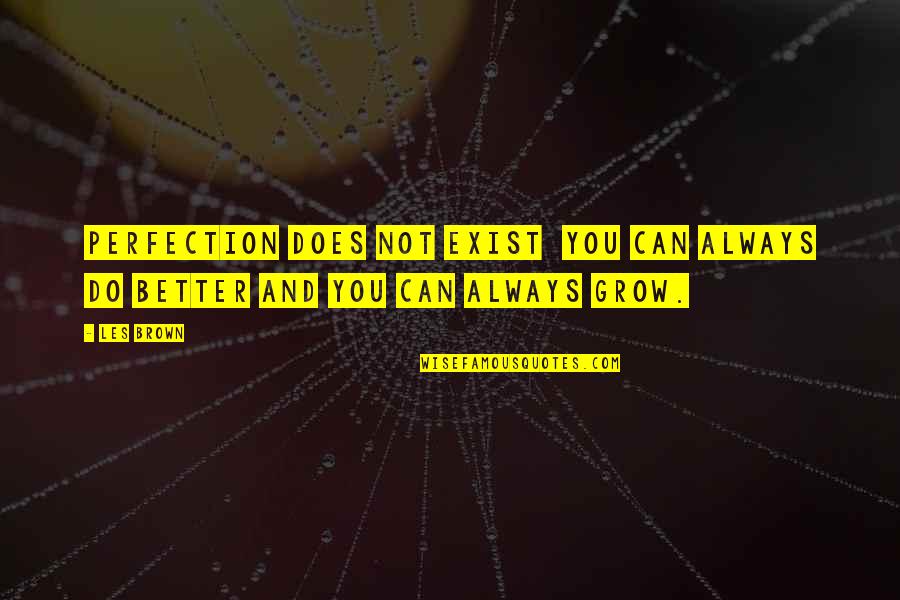 Funny Pictures Conceited Quotes By Les Brown: Perfection does not exist you can always do