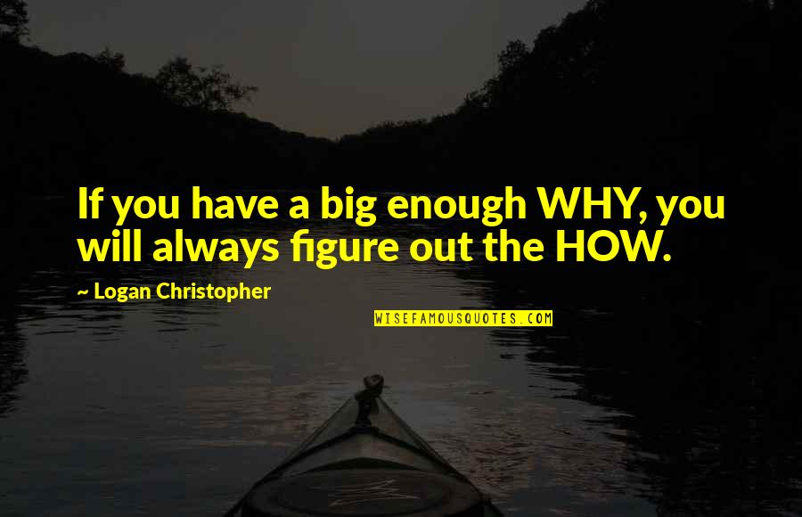 Funny Pictures Plus Quotes By Logan Christopher: If you have a big enough WHY, you