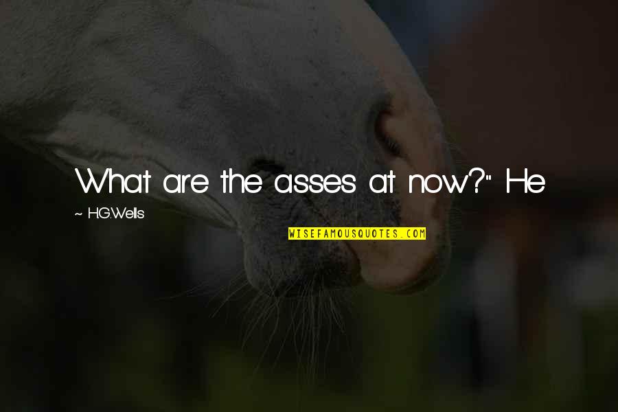 Funny Positive Office Quotes By H.G.Wells: What are the asses at now?" He