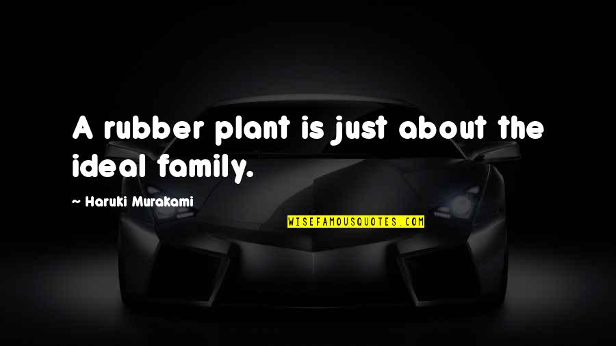 Funny Pov Quotes By Haruki Murakami: A rubber plant is just about the ideal Funny Pov Quotes By Haruki Murakami: A rubber plant is just about the ideal