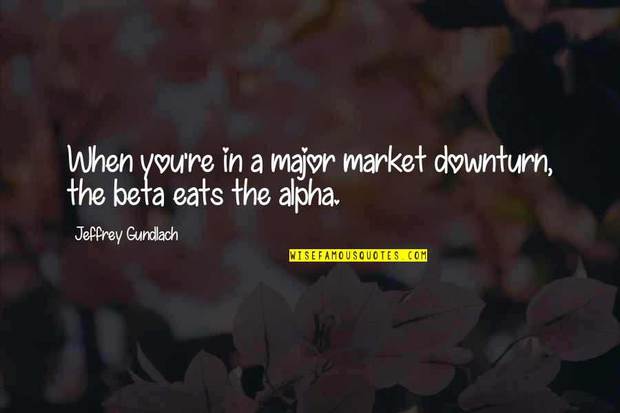 Funny Practice What You Preach Quotes By Jeffrey Gundlach: When you're in a major market downturn, the