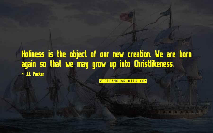 Funny Pro American Quotes By J.I. Packer: Holiness is the object of our new creation.