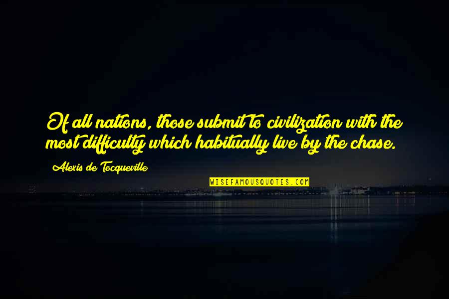 Funny Psn Quotes By Alexis De Tocqueville: Of all nations, those submit to civilization with