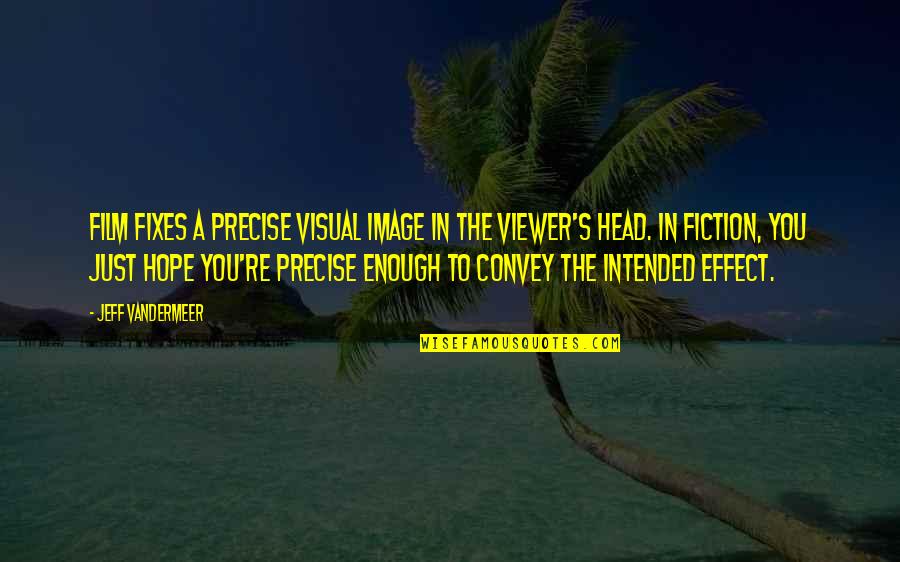 Funny Pt Quotes By Jeff VanderMeer: Film fixes a precise visual image in the