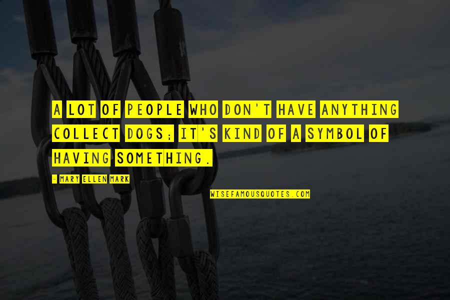 Funny Pumpkin Pie Quotes By Mary Ellen Mark: A lot of people who don't have anything