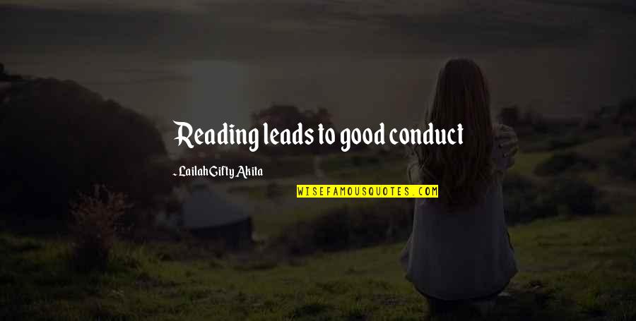 Funny Purr Quotes By Lailah Gifty Akita: Reading leads to good conduct Funny Purr Quotes By Lailah Gifty Akita: Reading leads to good conduct