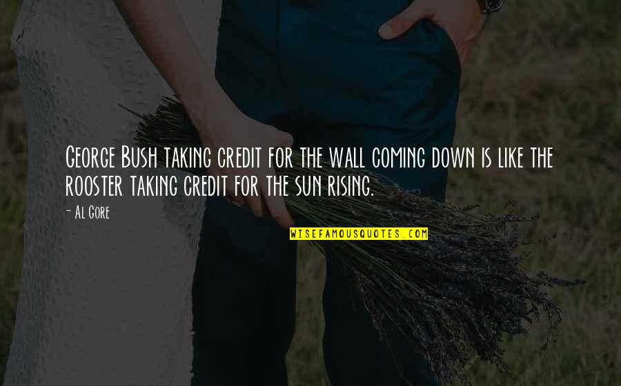 Funny Puta Quotes By Al Gore: George Bush taking credit for the wall coming Funny Puta Quotes By Al Gore: George Bush taking credit for the wall coming