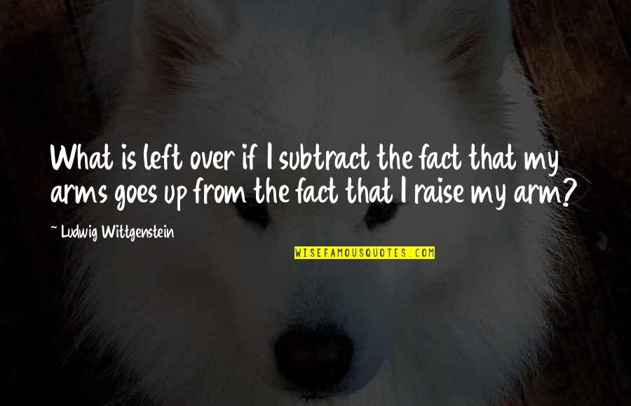 Funny Quotations Quotes By Ludwig Wittgenstein: What is left over if I subtract the