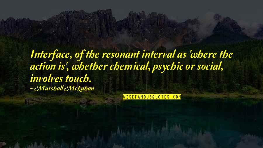 Funny Rebellious Quotes By Marshall McLuhan: Interface, of the resonant interval as 'where the