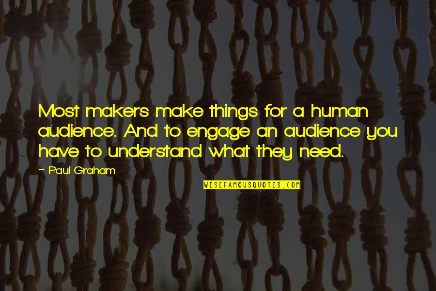 Funny Redundant Quotes By Paul Graham: Most makers make things for a human audience.