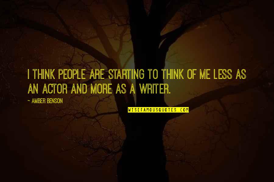 Funny Ring Quotes By Amber Benson: I think people are starting to think of