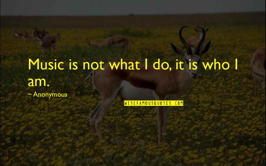 Funny Role Playing Quotes By Anonymous: Music is not what I do, it is