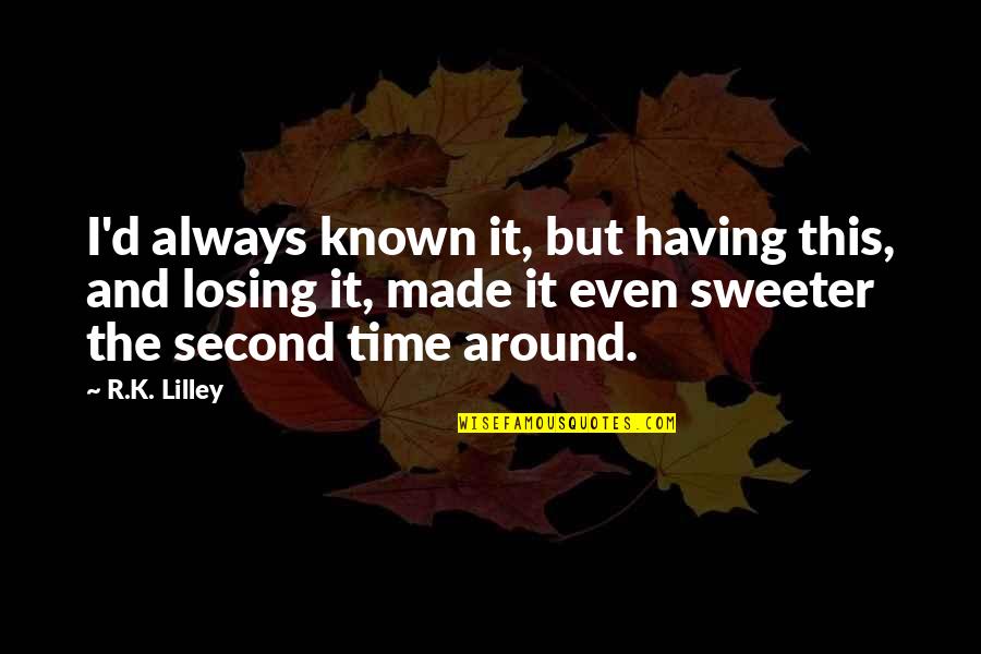 Funny Santana Quotes By R.K. Lilley: I'd always known it, but having this, and Funny Santana Quotes By R.K. Lilley: I'd always known it, but having this, and