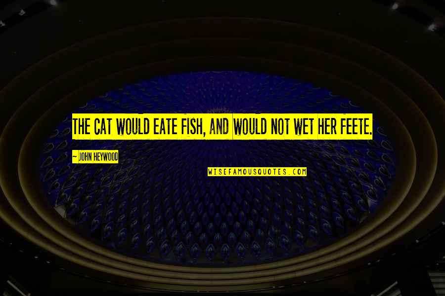 Funny School Life Quotes By John Heywood: The cat would eate fish, and would not