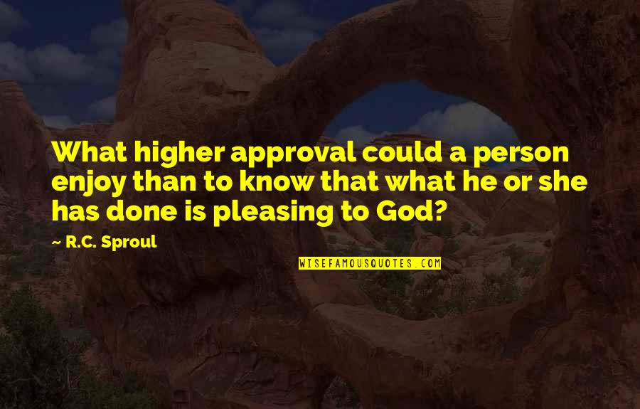 Funny Sciatica Quotes By R.C. Sproul: What higher approval could a person enjoy than