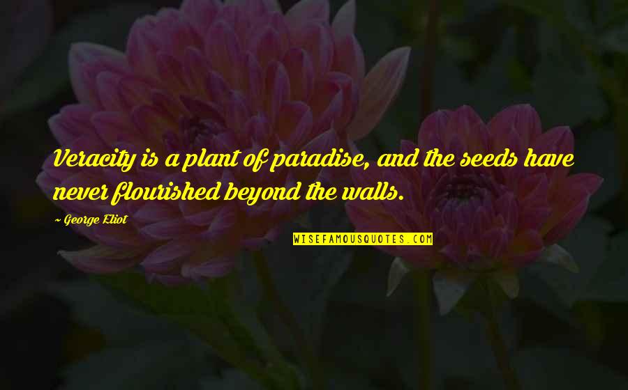 Funny Scrap Metal Quotes By George Eliot: Veracity is a plant of paradise, and the