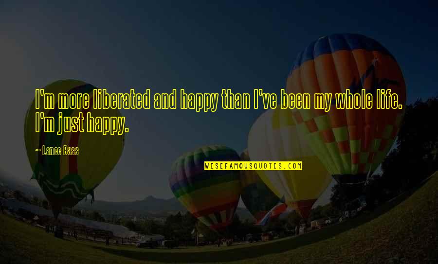 Funny Scrapbooking Quotes By Lance Bass: I'm more liberated and happy than I've been