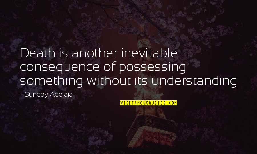 Funny Seahawks Quotes By Sunday Adelaja: Death is another inevitable consequence of possessing something