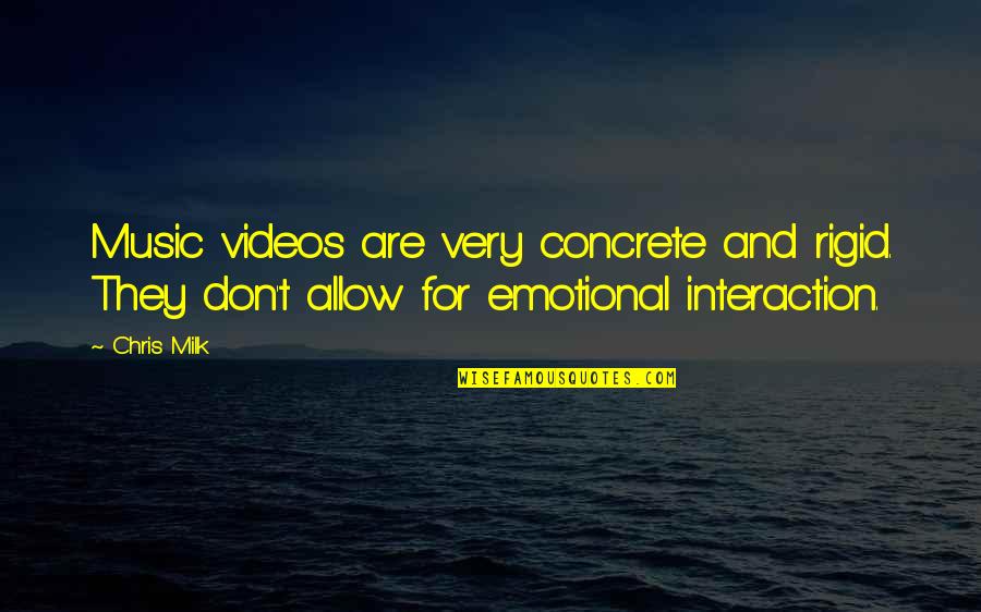 Funny Sheng Quotes By Chris Milk: Music videos are very concrete and rigid. They