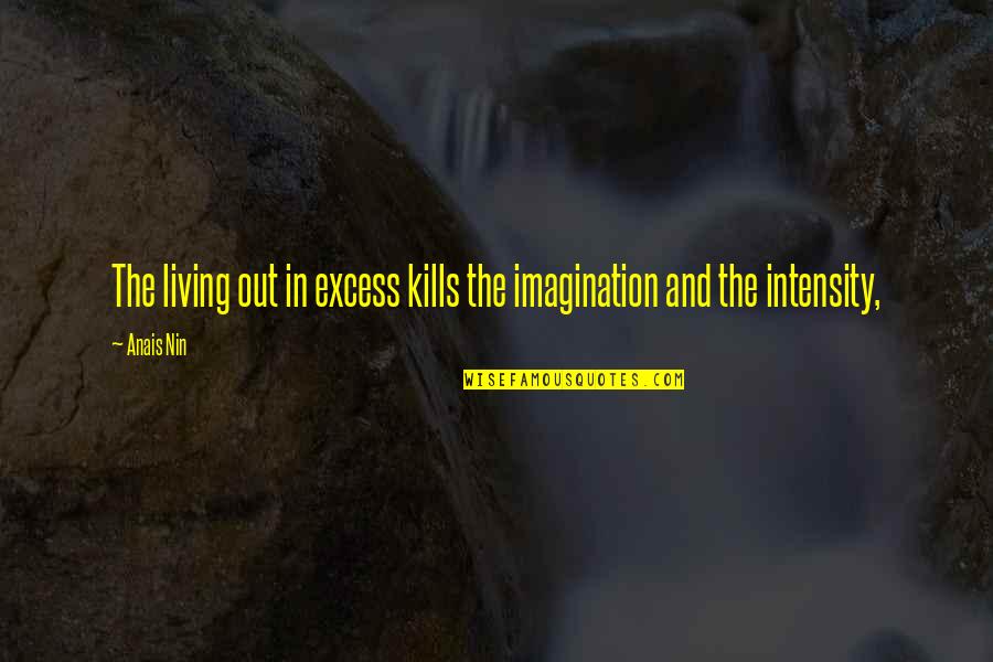 Funny Shy Quotes By Anais Nin: The living out in excess kills the imagination
