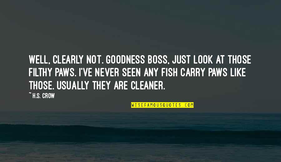 Funny Silly Quotes By H.S. Crow: Well, clearly not. Goodness boss, just look at