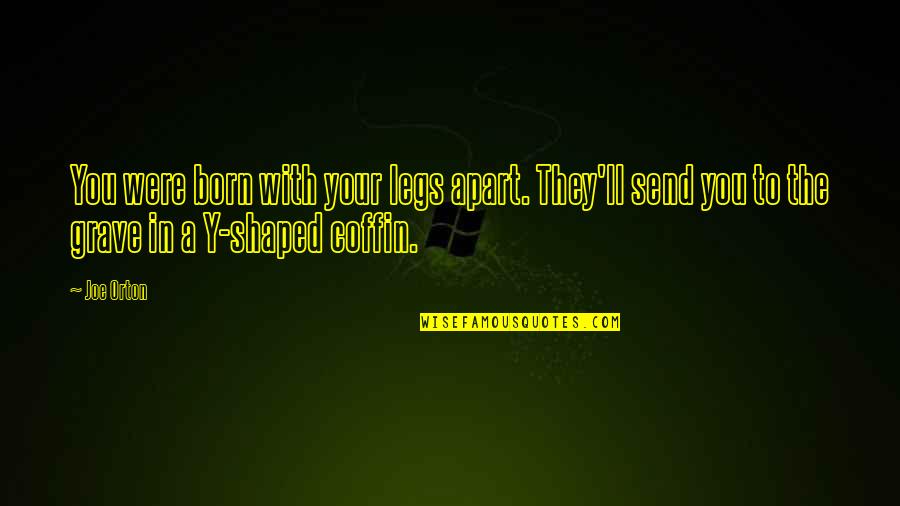 Funny Single And Ready To Mingle Quotes By Joe Orton: You were born with your legs apart. They'll