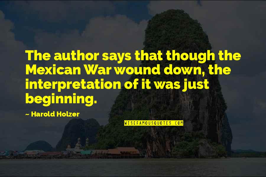 Funny Smug Quotes By Harold Holzer: The author says that though the Mexican War