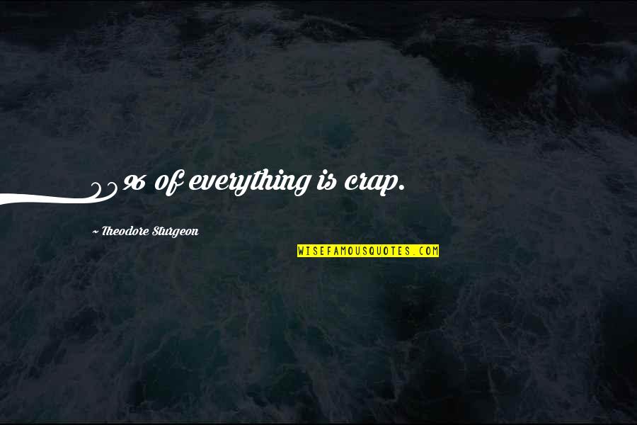 Funny Snapple Quotes By Theodore Sturgeon: 90% of everything is crap.