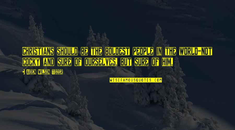 Funny Snl Quotes By Aiden Wilson Tozer: Christians should be the boldest people in the Funny Snl Quotes By Aiden Wilson Tozer: Christians should be the boldest people in the
