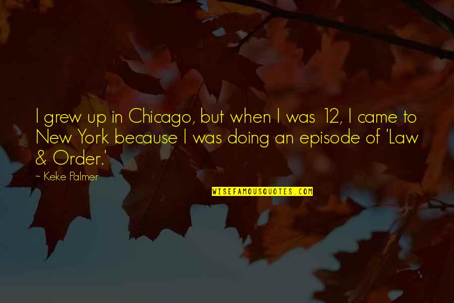Funny Solo Trip Quotes By Keke Palmer: I grew up in Chicago, but when I