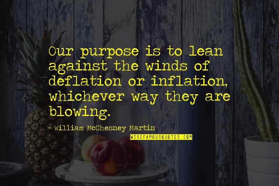 Funny Soviet Russia Quotes By William McChesney Martin: Our purpose is to lean against the winds
