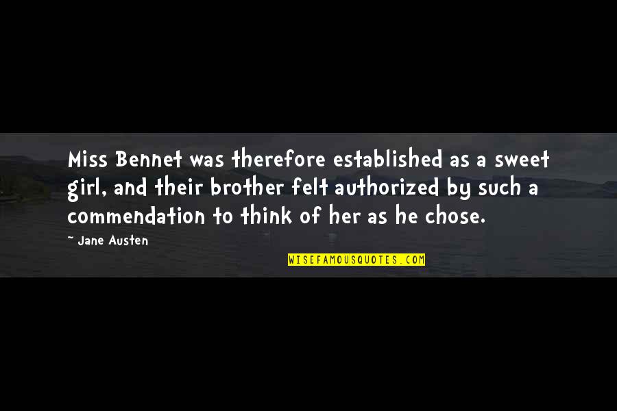 Funny Spam Quotes By Jane Austen: Miss Bennet was therefore established as a sweet Funny Spam Quotes By Jane Austen: Miss Bennet was therefore established as a sweet