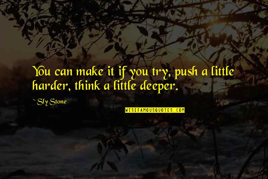 Funny Spider Man 2 Quotes By Sly Stone: You can make it if you try, push